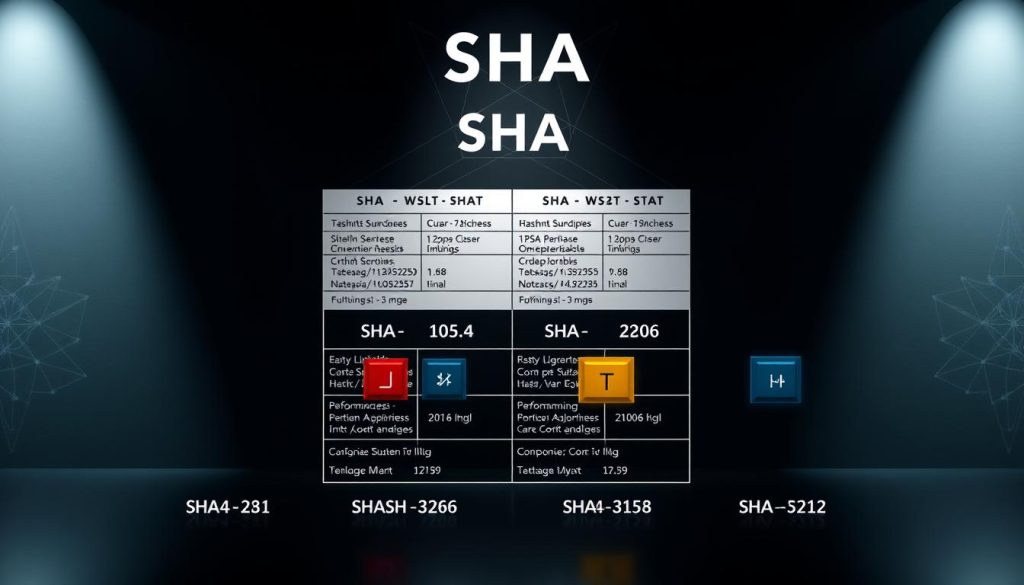 SHA hash algorithms comparison