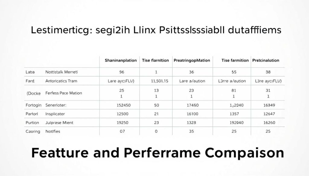 feature and performance comparison feature and performance comparison