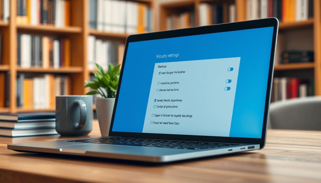 windows security backup settings