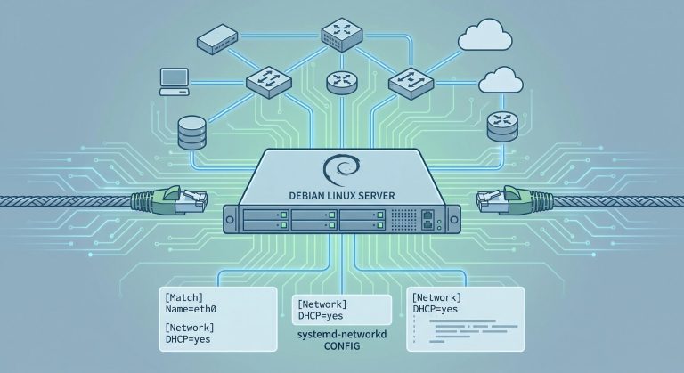 How to Configure systemd-networkd on Debian 2026: Static IP, DHCP, Bridge & VLAN Setup 3 debian systemd networking 2026 static ip dhcp bridge vlan configuration